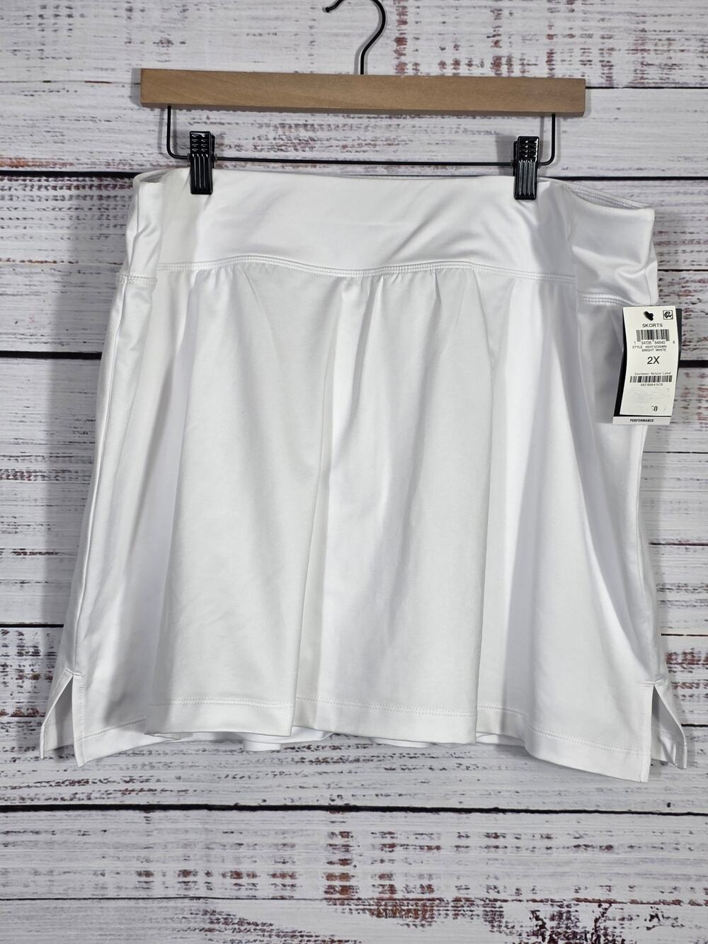 Ideology Womens 2x white skort shorts NWT activewear tennis/golf athleisure